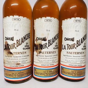 Chateau La Tour Blanche 1er Cru Class, Sauternes 1978  - Asta Wine and Spirits - Associazione Nazionale - Case d'Asta italiane