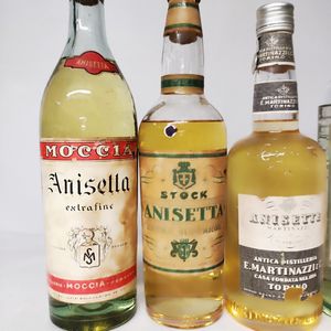 Moccia, Stock, Martinazzi, Alberti, Landi, Liquore Anisetta  - Asta Wine and Spirits - Associazione Nazionale - Case d'Asta italiane