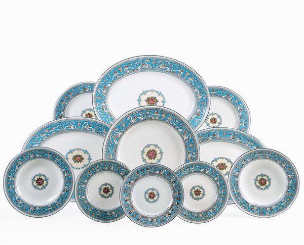 Servizio da tavola “Florentine Turquoise”<BR>Inghilterra, Manifattura Wedgwood, seconda metà del XX secolo<BR>  - Asta L'Art de la Table - Associazione Nazionale - Case d'Asta italiane