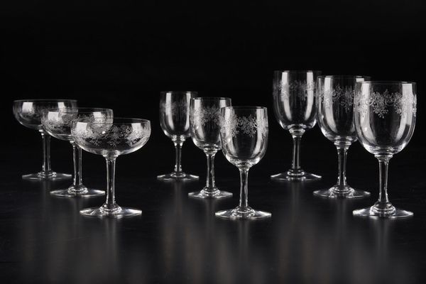 Dodici coppe da champagne “Sévigné”<BR>Francia, Manifattura Baccarat, inizio del XX secolo<BR>  - Asta L'Art de la Table - Associazione Nazionale - Case d'Asta italiane