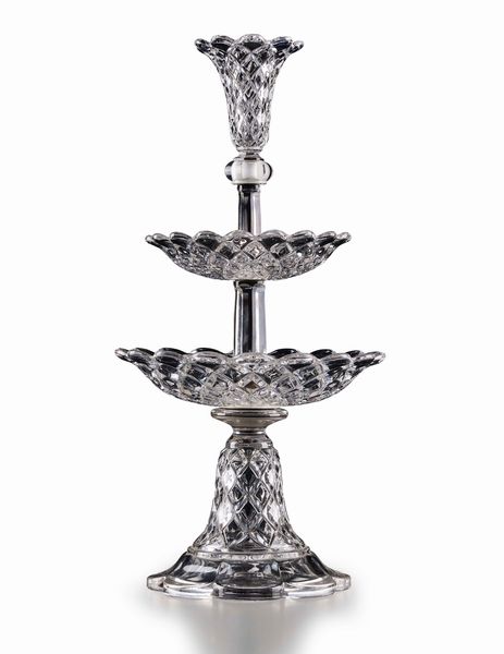 Alzatina<BR>Francia, probabilmente Baccarat, 1900-1930 circa  - Asta L'Art de la Table - Associazione Nazionale - Case d'Asta italiane