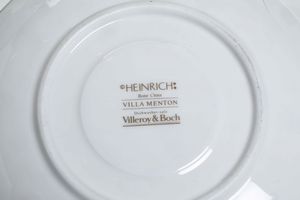 Servizio da tè e caffè Villa Menton<BR>Lussemburgo, Septofontaines, Manifattura Villeroy & Boch, XX secolo<BR>  - Asta L'Art de la Table - Associazione Nazionale - Case d'Asta italiane