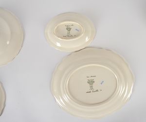 MICHELE CASCELLA : Parte di servizio da tavola<BR>Laveno, Società Ceramica Italiana, 1950 circa<BR>Design di Michele Cascella (Ortona (CH) 1892-Milano 1989)  - Asta L'Art de la Table - Associazione Nazionale - Case d'Asta italiane