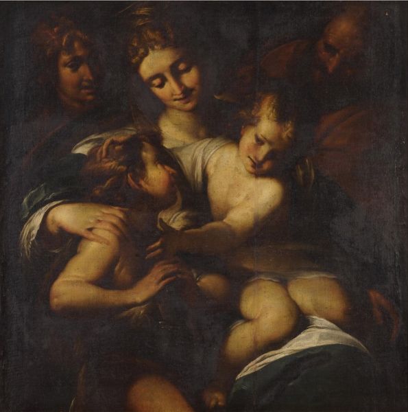 Giulio Cesare Procaccini : Sacra Famiglia con San Giovannino  - Asta Old Masters - Associazione Nazionale - Case d'Asta italiane