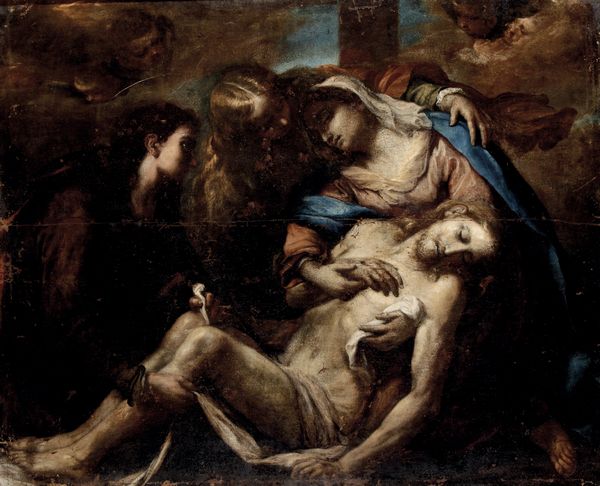 Scuola romana del XVII secolo Compianto sul Cristo morto  - Asta Old Masters - Associazione Nazionale - Case d'Asta italiane