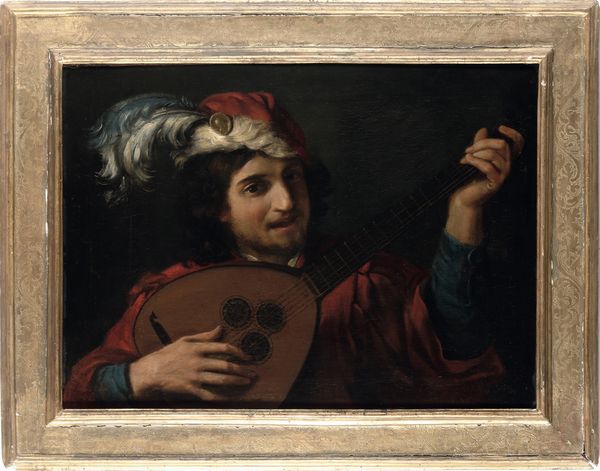 Scuola romana del XVII secolo Suonatore di liuto  - Asta Old Masters - Associazione Nazionale - Case d'Asta italiane