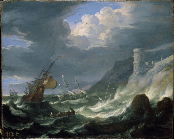 Pieter Mulier detto il Tempesta : Tempesta in mare  - Asta Old Masters - Associazione Nazionale - Case d'Asta italiane