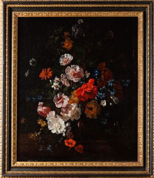 Scuola napoletana del XVII secolo Natura morta con vaso di fiori  - Asta Old Masters - Associazione Nazionale - Case d'Asta italiane