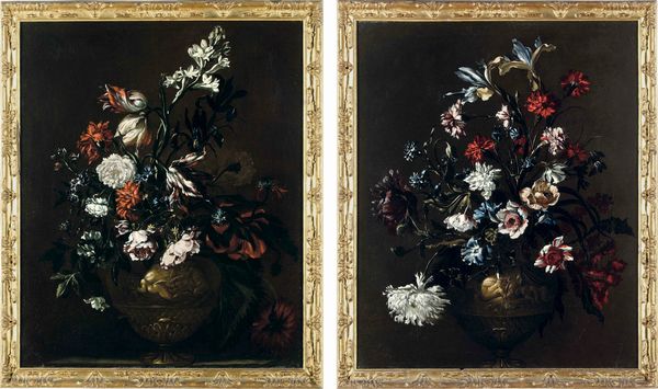 Mario Nuzzi detto Mario dei Fiori : Nature morte con vasi di fiori  - Asta Old Masters - Associazione Nazionale - Case d'Asta italiane