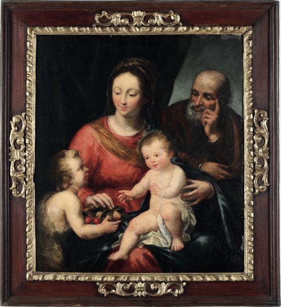 Scuola del XVII secolo Sacra Famiglia con San Giovannino  - Asta Old Masters - Associazione Nazionale - Case d'Asta italiane