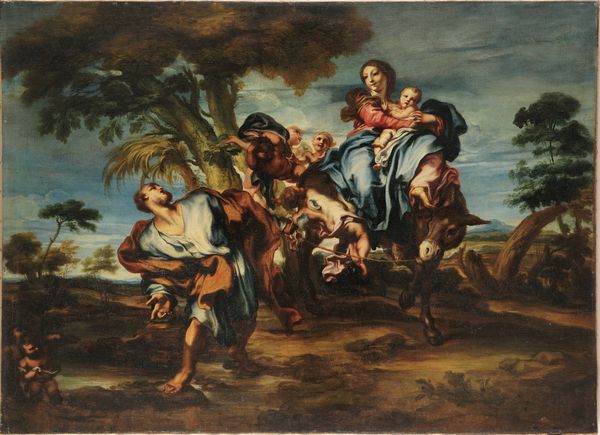 Gregorio De Ferrari : Fuga in Egitto  - Asta Old Masters - Associazione Nazionale - Case d'Asta italiane