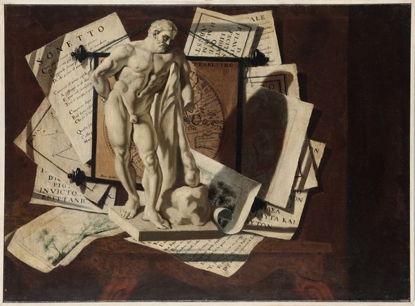 Luigi Desio : Trompe-loeil con carteggi, libri e sculture  - Asta Old Masters - Associazione Nazionale - Case d'Asta italiane