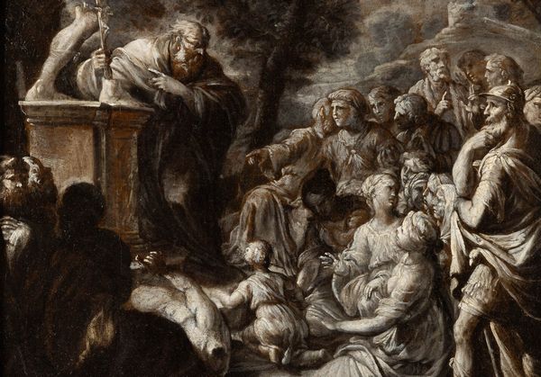 Scuola del XVII secolo Miracolo di un santo  - Asta Old Masters - Associazione Nazionale - Case d'Asta italiane