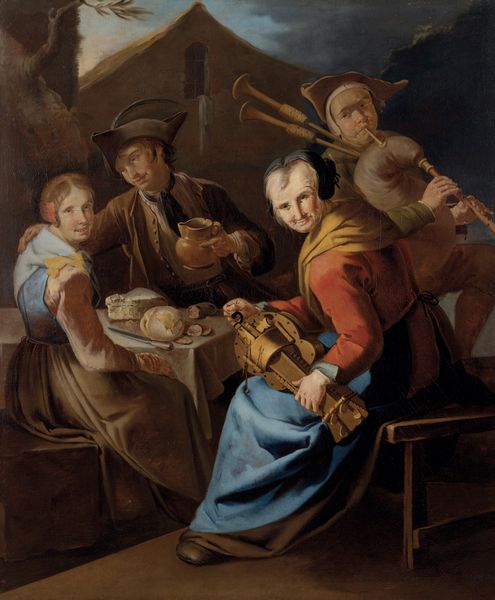 Giovanni Battista Cipper detto il Todeschini : Scena con popolani  - Asta Old Masters - Associazione Nazionale - Case d'Asta italiane