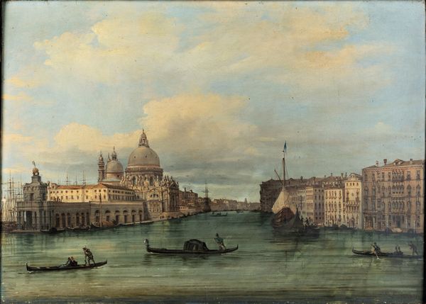 Giovanni Grubacs : Veduta di Canal Grande con la chiesa della Salute a Venezia  - Asta Old Masters - Associazione Nazionale - Case d'Asta italiane