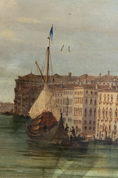 Giovanni Grubacs : Veduta di Canal Grande con la chiesa della Salute a Venezia  - Asta Old Masters - Associazione Nazionale - Case d'Asta italiane