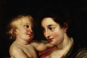 Pietro Paolo Rubens, Seguace di : Sacra Famiglia  - Asta Old Masters - Associazione Nazionale - Case d'Asta italiane