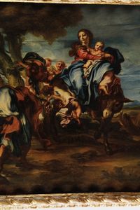 Gregorio De Ferrari : Fuga in Egitto  - Asta Old Masters - Associazione Nazionale - Case d'Asta italiane