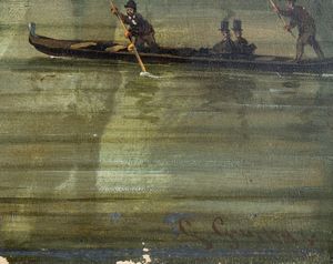 Giovanni Grubacs : Veduta di Canal Grande con la chiesa della Salute a Venezia  - Asta Old Masters - Associazione Nazionale - Case d'Asta italiane