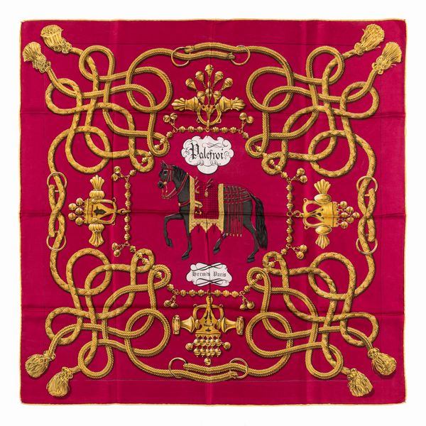 Hermès : Foulard Palefroi  - Asta Luxury Fashion - Associazione Nazionale - Case d'Asta italiane