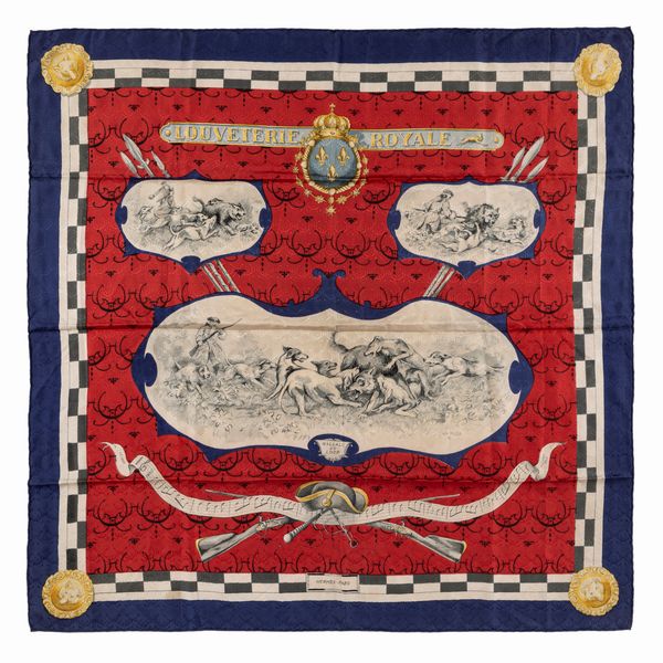 Hermès : Foulard Louveterie Royale  - Asta Luxury Fashion - Associazione Nazionale - Case d'Asta italiane