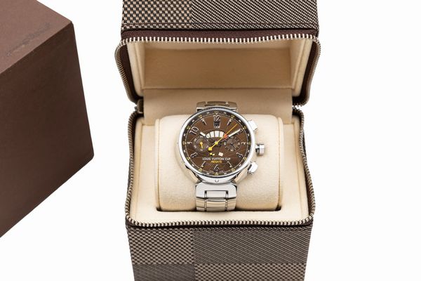 Louis Vuitton : Orologio Tambour XL LV Cup Regate Acier  - Asta Luxury Fashion - Associazione Nazionale - Case d'Asta italiane