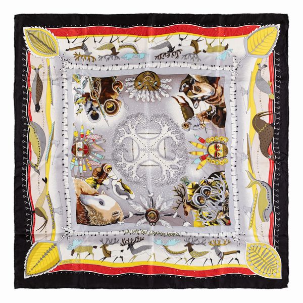 Hermès : Foulard La Vie au Grand Nord  - Asta Luxury Fashion - Associazione Nazionale - Case d'Asta italiane