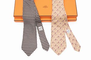 Hermès - Lotto di due cravatte