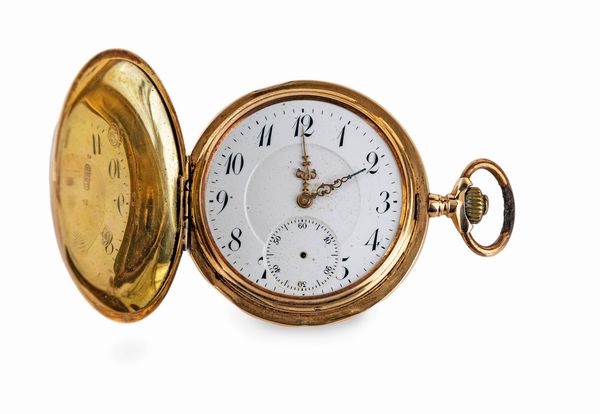 Orologio da tasca in oro con catena  - Asta Importanti Orologi da Polso e da Tasca - Associazione Nazionale - Case d'Asta italiane