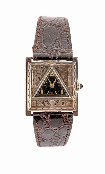 Orologio da polso massonico in argento  - Asta Importanti Orologi da Polso e da Tasca - Associazione Nazionale - Case d'Asta italiane