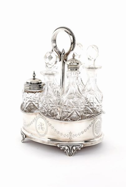 Cruet in argento, Londra 1884, argentiere G.M.J.  - Asta Argenti Antichi e da Collezione - Associazione Nazionale - Case d'Asta italiane
