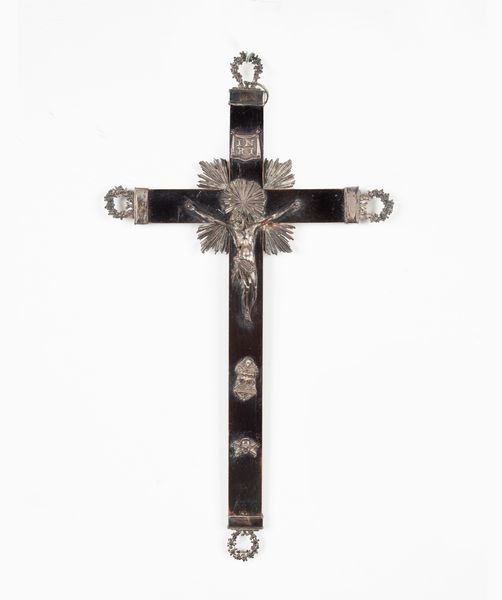 Cristo crocifisso in argento in fusione a cera persa e cesellato, Roma, dopo il 1815, argentiere Raffaele Bertozzini (attivo dal 1801 al 1833)  - Asta Argenti Antichi e da Collezione - Associazione Nazionale - Case d'Asta italiane