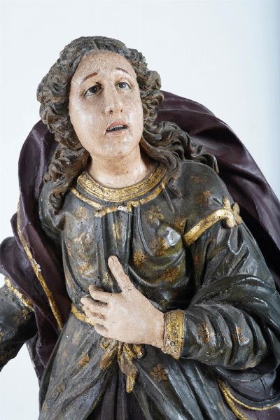 Madonna dolente. Arte lombarda o veneta. Inizi del XVII secolo  - Asta Dimore Italiane - Associazione Nazionale - Case d'Asta italiane