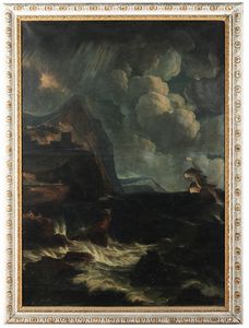 Pieter Mulier detto il Tempesta, Attribuito a - Tempesta con naufragio