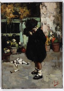 Vincenzo Irolli, Attribuito a - Bimba triste