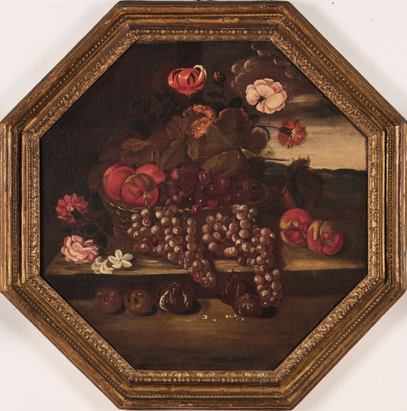 Scuola del XVIII secolo Nature morte con composizioni di fiori e frutti  - Asta Dipinti Antichi - Associazione Nazionale - Case d'Asta italiane