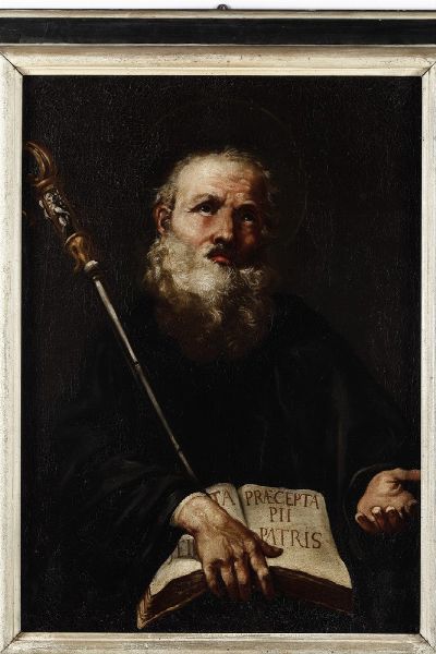 Francesco Salvator Fontebasso : Sant'Antonio Abate  - Asta Dipinti Antichi - Associazione Nazionale - Case d'Asta italiane