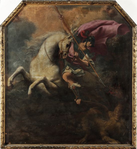 Guido Reni, copia da : San Giorgio e il drago  - Asta Dipinti Antichi - Associazione Nazionale - Case d'Asta italiane