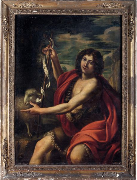 Elisabetta Sirani, Attribuito a : San Giovanni Battista  - Asta Dipinti Antichi - Associazione Nazionale - Case d'Asta italiane