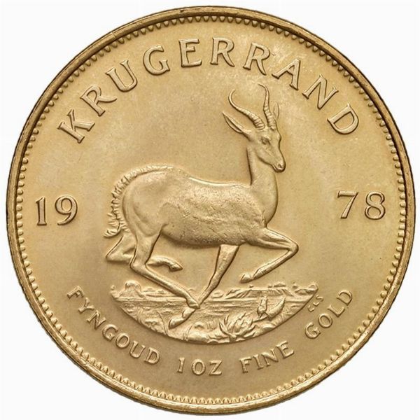 SUDAFRICA. KRUGERRAND 1978  - Asta AUREA. MONETE E MEDAGLIE IN ORO E UNA SELEZIONE DI MEDAGLIE BORBONICHE - Associazione Nazionale - Case d'Asta italiane