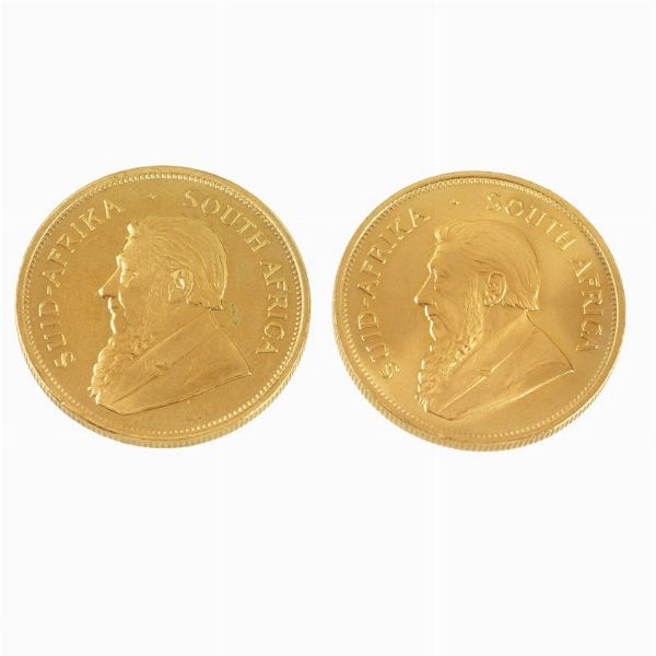 SUDAFRICA. DUE KRUGERRAND (1979, 1984)  - Asta AUREA. MONETE E MEDAGLIE IN ORO E UNA SELEZIONE DI MEDAGLIE BORBONICHE - Associazione Nazionale - Case d'Asta italiane