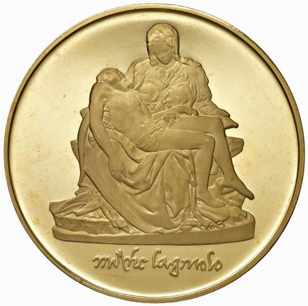 MEDAGLIA PER L’ESPOSIZIONE UNIVERSALE DI NEW YORK 1964-1965  - Asta AUREA. MONETE E MEDAGLIE IN ORO E UNA SELEZIONE DI MEDAGLIE BORBONICHE - Associazione Nazionale - Case d'Asta italiane