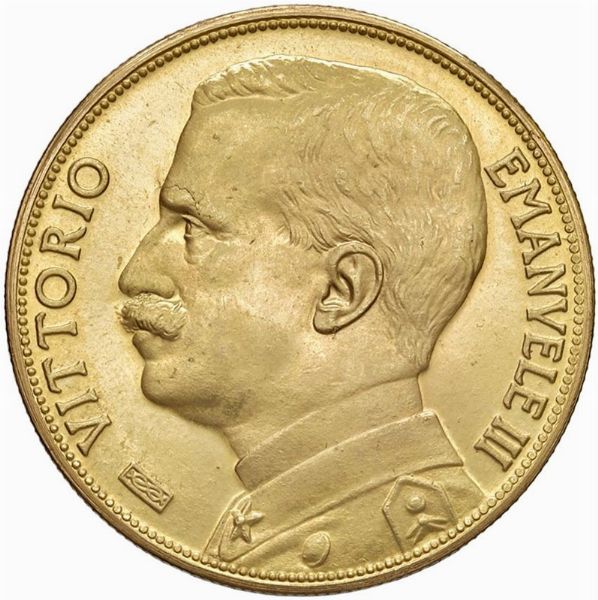 RIPRODUZIONE IN ORO DELLE 100 LIRE ARATRICE 1912  - Asta AUREA. MONETE E MEDAGLIE IN ORO E UNA SELEZIONE DI MEDAGLIE BORBONICHE - Associazione Nazionale - Case d'Asta italiane