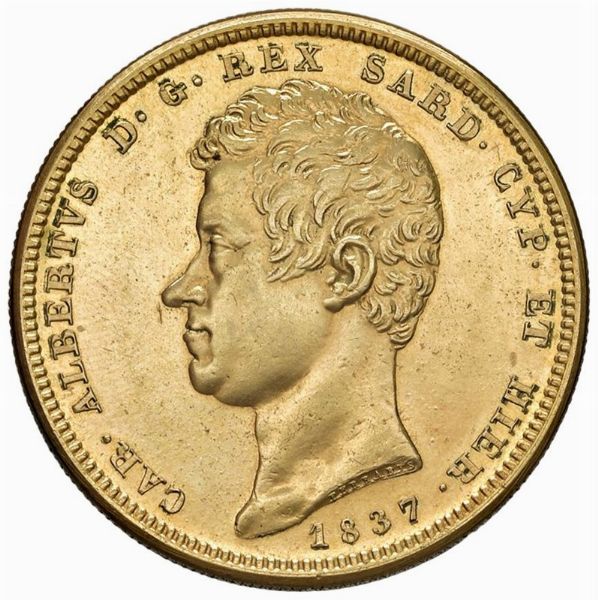 RIPRODUZIONE IN ORO DELLE 100 LIRE 1837  - Asta AUREA. MONETE E MEDAGLIE IN ORO E UNA SELEZIONE DI MEDAGLIE BORBONICHE - Associazione Nazionale - Case d'Asta italiane