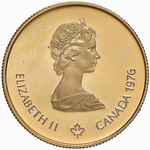 CANADA.ELISABETTA II (1952-2022). 100 DOLLARI 1976. MONETA IN ORO EMESSA PER LE OLIMPIADI DI MONTREAL  - Asta AUREA. MONETE E MEDAGLIE IN ORO E UNA SELEZIONE DI MEDAGLIE BORBONICHE - Associazione Nazionale - Case d'Asta italiane