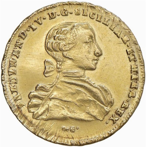 NAPOLI. FERDINANDO IV DI BORBONE (1759-1799). DA 6 DUCATI 1767  - Asta AUREA. MONETE E MEDAGLIE IN ORO E UNA SELEZIONE DI MEDAGLIE BORBONICHE - Associazione Nazionale - Case d'Asta italiane