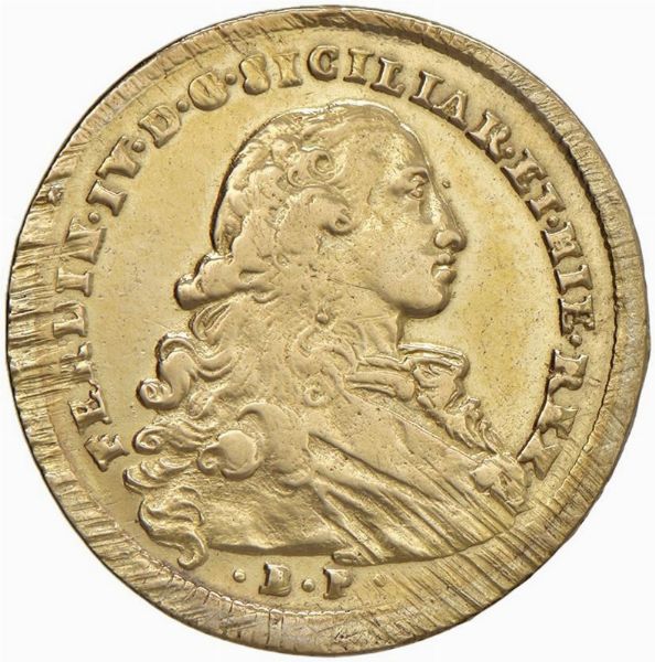 NAPOLI. FERDINANDO IV DI BORBONE (1759-1799). DA 6 DUCATI 1771  - Asta AUREA. MONETE E MEDAGLIE IN ORO E UNA SELEZIONE DI MEDAGLIE BORBONICHE - Associazione Nazionale - Case d'Asta italiane