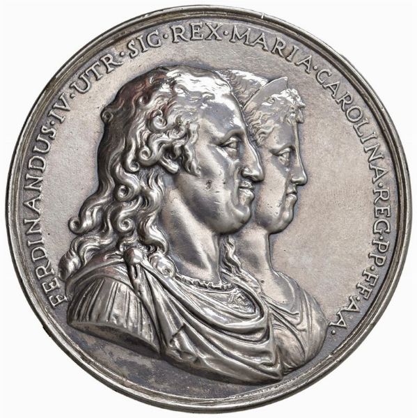 NAPOLI. FERDINANDO IV DI BORBONE (1759-1799). MEDAGLIA 1792 PER LABOLIZIONE DEI DAZI  - Asta AUREA. MONETE E MEDAGLIE IN ORO E UNA SELEZIONE DI MEDAGLIE BORBONICHE - Associazione Nazionale - Case d'Asta italiane