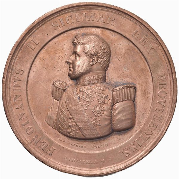 NAPOLI. FERDINANDO II BORBONE (1830-1859). MEDAGLIA 1846 PER L’INAUGURAZIONE DELLA FERROVIA DA NAPOLI A CASERTA OPUS A. AMOUD  - Asta AUREA. MONETE E MEDAGLIE IN ORO E UNA SELEZIONE DI MEDAGLIE BORBONICHE - Associazione Nazionale - Case d'Asta italiane