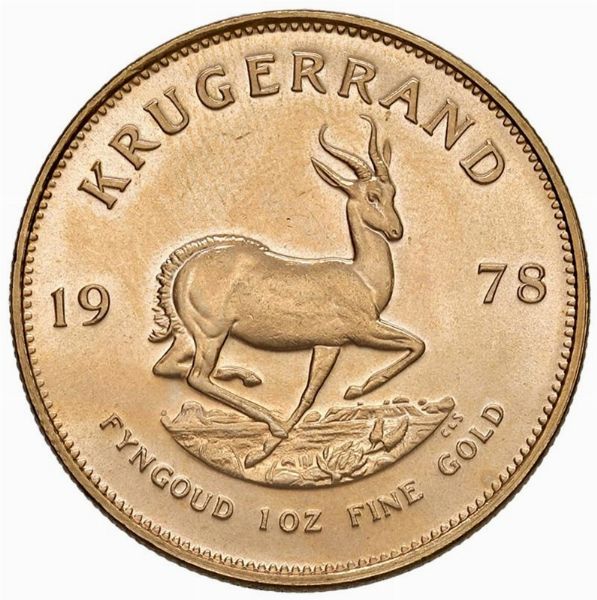 SUDAFRICA. KRUGERRAND 1978  - Asta AUREA. MONETE E MEDAGLIE IN ORO E UNA SELEZIONE DI MEDAGLIE BORBONICHE - Associazione Nazionale - Case d'Asta italiane